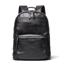 New Natural Cowskin 100% Genuine Leather Men's Backpack Fashion Large Capacity S - £190.73 GBP