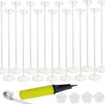 Balloon Stand Kit, 15 Pack Balloon Stick Holder with Base for Table Top Centerpi - £16.57 GBP
