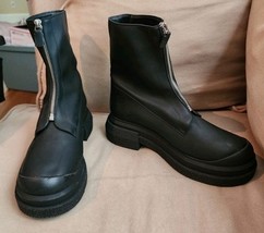 Stuart Weitzman Womens Charli Zip Black Platform Bootie Boots Size 12C READ - $125.00