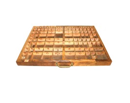 1930s to 40s Vtg. Letterpress Typeset Tray - 21.75&quot; x 16.75&quot; - 119 Compartments  - £67.83 GBP