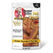 Savory Prime Beggar Bone 3in1 Wings Dog Treat Chicken, Vegetable &amp; Pork, 1ea/5 c - £7.08 GBP