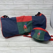 VTG Olympics Duffle Bag Fanny Pack Atlanta 1996 EK Sports PVC Nylon Red Blue - £19.54 GBP