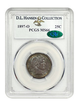 1897-O 25C PCGS/CAC MS66 Ex: D.L. Hansen - £10,460.96 GBP