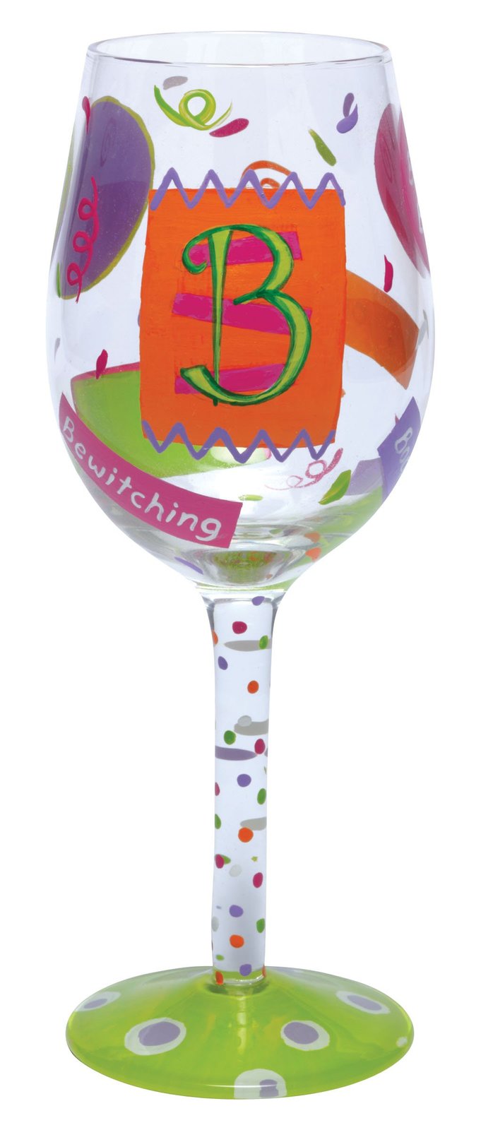Lolita Love My Letter, Initial &quot;B&quot; Wine Glass - $34.53