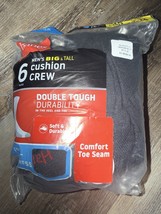 Hanes ~ 6-Pair Black Socks Crew Cotton Blend Big &amp; Tall (A) ~ Size 12-14 - $33.55 CAD
