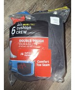 Hanes ~ 6-Pair Black Socks Crew Cotton Blend Big &amp; Tall (A) ~ Size 12-14 - $33.83 CAD