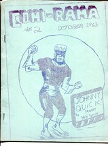 Comi-rama #2 RARE COMIC FANZINE! 1963-Johnny Quick-Super Chief FN - $533.50