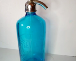 1930s Seltzer Bottle Bell Windsor Bayside NY Blue Glass Czechoslovakia VG++ - £47.33 GBP