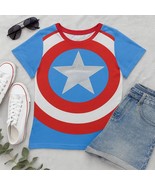 Marvel American Dream Woman&#39;s Fitted T-Shirt Halloween Party Costume Acc... - €6,87 EUR