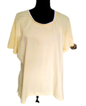 Tee Shirt  Womens Short Sleeve Buttery Yellow Allison Brittney Tee Shirt Size 2X - £7.78 GBP