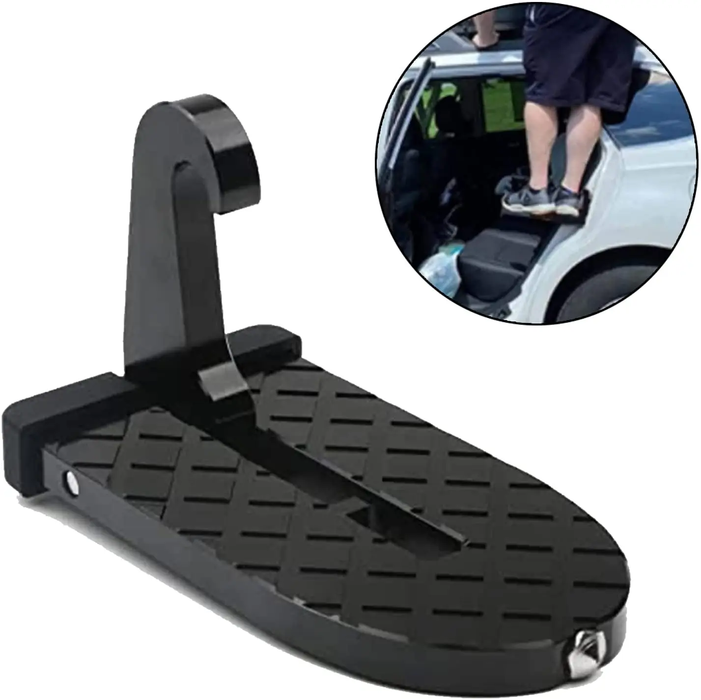 Universal Folding Car Door Step Latch Hook Step Mini Auxiliary Foot Pedal - $17.22+
