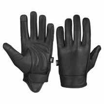 Biker Gloves Gel Palm Premium Soft Leather Gloves Motorcycle Apparel - £18.96 GBP
