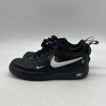 Nike Air Force 1 LV8 AV4272-001 Black Lace Up Sneaker Training Shoes Size 2 Y - £23.87 GBP