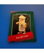 Vintage Hallmark Handcrafted Ornament 1988 Kiss The Claus Barbecue - $6.99