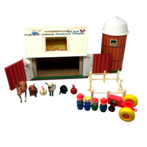 VTG Fisher Price Little People Lot 1967 Family Farm Play Set #915 Silo Barn - £194.62 GBP