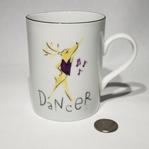 Pottery Barn Santa&#39;s Reindeer DANCER Christmas Mug Cup 12 oz Replacement Retired - £14.91 GBP