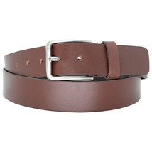 Real Genuine Leather Mens Brown Belt with Heavy Buckle - £13.99 GBP+