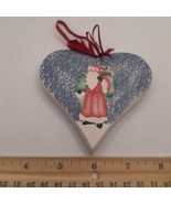 Heart Shaped Hand Painted Santa With Toys - $18.39 CAD