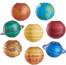 Solar System Planet Lanterns for Kids Outer Space Birthday Party Decorations 8pc - £11.98 GBP