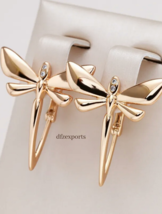 Dragonfly Shape Earrings For Women 925 Sterling Silver Moissanite Earrings Gift. - £49.14 GBP