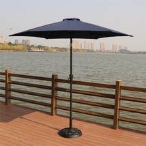 8.8 feet Outdoor Aluminum Patio Umbrella, Patio Umbrella - Navy Blue - £138.66 GBP