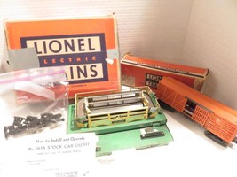 Lionel POST-WAR Trains 3656 Operating Cattle Car ACCESSORY- GOOD- Bxd - B1 - $84.55