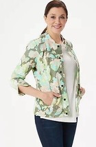 Isaac Mizrahi Live! Watercolor Floral Print Knit Jacket A305207 New XS - £17.97 GBP