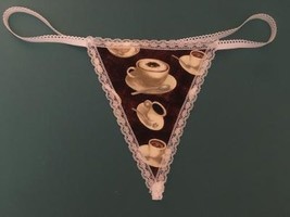 New Womens Cappuccino Coffee Latte Gstring Thong Lingerie Panties Underwear - £15.02 GBP