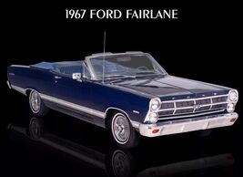 u 1967 Ford Fairlane Metal Sign 8x12in USA STEEL Mancave Garage Car - $24.74