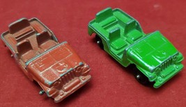 Vintage Tootsie toy U.S. Army Jeeps 2.5 inches Lot of 2 - $9.89