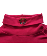 Vintage Ugly Christmas Sweater TURTLE NECK XL Red Turtleneck with WREATH... - $20.44 CAD