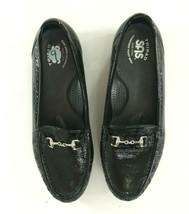 SAS Womens Metro Black Patent Leather Loafers Tripad Comfort Size 9 W EUC - £50.95 GBP