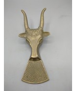 Vintage Solid Brass Longhorn Steer Bull Door Stop Boot Jack Remover Boot... - €39,09 EUR
