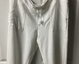 Danskin Now White Knit Capri Jersey Shorts Plus Size 2X Pull On Ties Poc... - £12.76 GBP