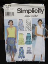Simplicity 7227 Misses Variety of Skirts Pattern - Size 4/6/8/10 Waist 2... - $7.91