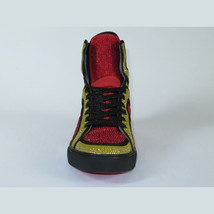 Mens High Top Shoes By FIESSO AURELIO GARCIA ,Fancy Rhine stones 2402 Red Gold image 3