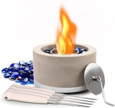 Tks Tabletop Fire Pit Fireplace With 4 Skewers For Indoor And Outdoor Use, Mini - £40.94 GBP
