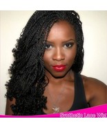 Salon 16 Inch Micro Twist Straight Crochet Hair Curly Ends Wig For Black... - $119.31 CAD