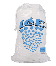 50 Pack 20 Lb. Drawstring Ice Bags 14 X 28 Inch Plastic Ice Bags. Heavy Duty wit - £19.72 GBP