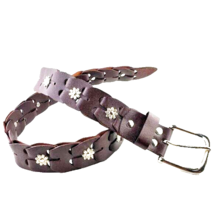 Daisy Brown Leather Women&#39;s Belt Size Large - £11.86 GBP