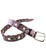 Daisy Brown Leather Women&#39;s Belt Size Large - £11.81 GBP