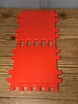 Vintage Little Tikes Wee Waffle Blocks Red Castle Walls Lot of 2 - £7.03 GBP