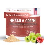 Amla Powder &amp; Green Tea Superfood Supplement with Hibiscus, 20x Ultra Co... - €21,34 EUR