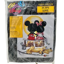 Disney PUPPY LOVE Cross Stitch Kit Complete Set Mickey and Minnie Mouse NIP - £36.45 GBP