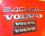 Volvo 240 DL Trunk Tailgate Fender Emblem Logo Badge SET 4pcs thick cast... - $31.49