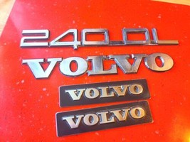 Volvo 240 DL Trunk Tailgate Fender Emblem Logo Badge SET 4pcs thick cast metal - £24.77 GBP