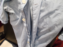 Weldon Loungewear Light Blue Button-Up Long Sleeve Shirt Medium Pre Owned - £6.51 GBP