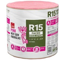 (2 Rolls) R- 15 Faced Fiberglass Insulation Roll 15 in. x 24 ft. - $138.29