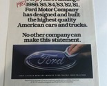 1987 Ford Vintage Print Ad Advertisement pa8 - £4.72 GBP