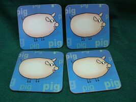 Pig Coasters-4  #138 - $7.99